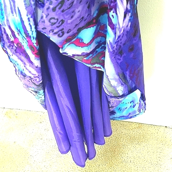Formal Maxi Dress Gown Halter Top leopard print mermaid  Blondie Nites Purple - Picture 13 of 13